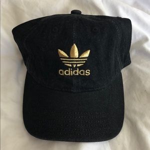 Faded Black Denim Adidas Baseball Hat